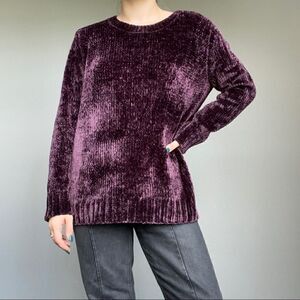 Orvis Women’s Purple Relaxed Crewneck Soft Warm Lounge Sweater Sz L
